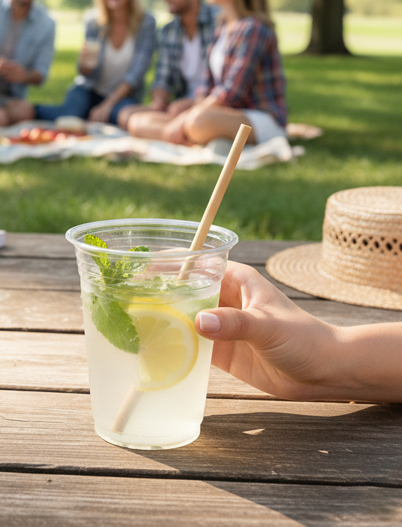 12oz Clear PET Cups - 100 Count